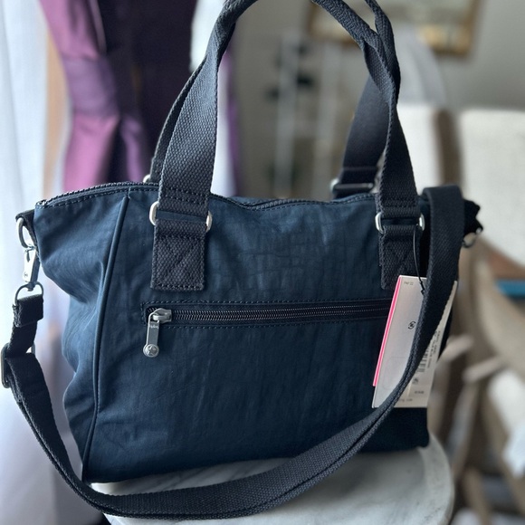 Kipling Dark Blue Handbag with Monkey Charm - Picture 5 of 11